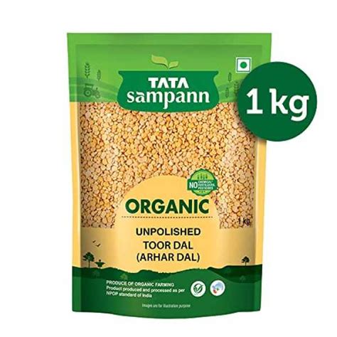 Tata Sampann Organic Toor Arhar Dal 1 Kg Price In India Specs