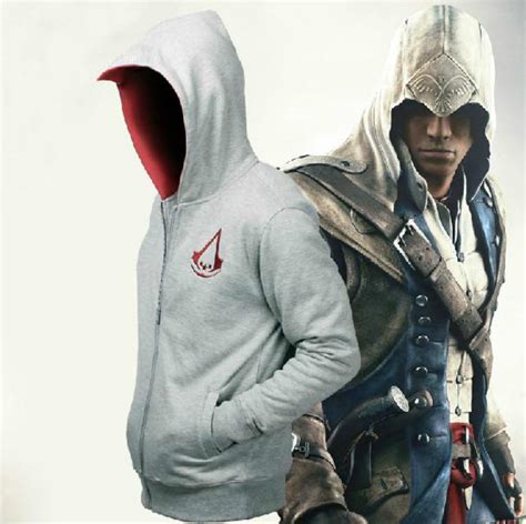 Assassins Creed 3 Conner Kenway Coat Jacket Hoodie Costume Sports And Outdoors