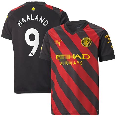 Camiseta Haaland 9 Manchester City Segunda Equipación 2022 2023 Lars7