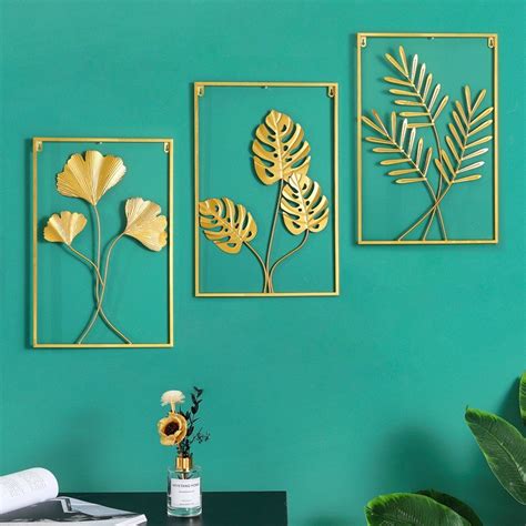 Metal Leaf Wall Decoration Unique Gold Hanging Arts Crafts China