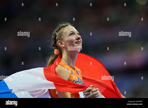 Paris France Th Aug Femke Bol Of The Netherlands Reacts After