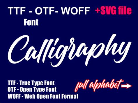 Alphabet SVG 5 Fonts Cutfile, Calligraphy Font Svg, Handwritten Script ...