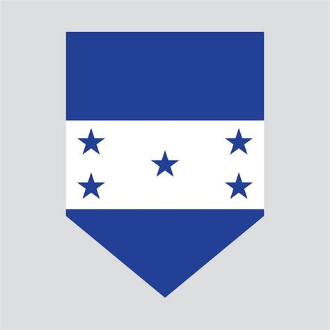 Premium Vector Honduras Flag In Shield Shape Frame