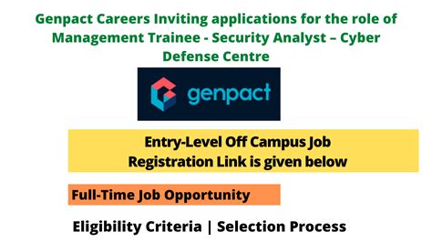 Genpact Careers Inviting Applications For The Role Of Management