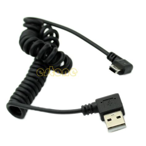 Usb Left Angle Degree A Male To Left Angle Mini B P Male Spring