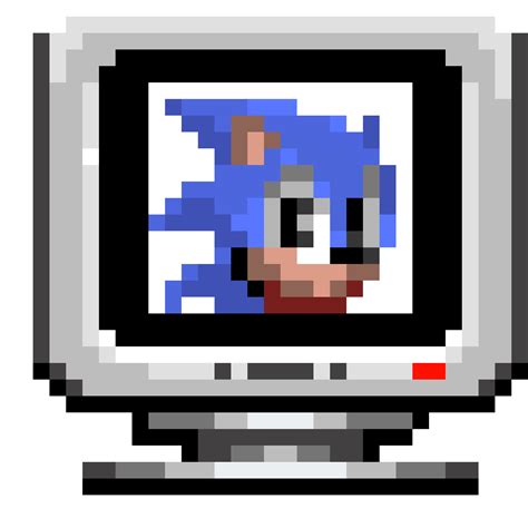 Pixilart - Sonic Monitor by white25539