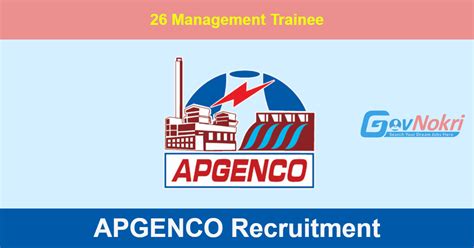 APGENCO Hiring Notification 2023 For 26 Post Of Management Trainee