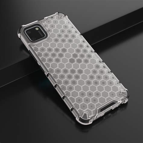 For Oppo Realme C Shockproof Honeycomb Pc Tpu Case White