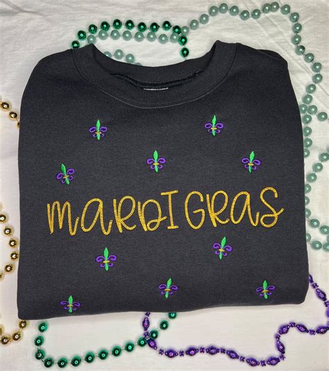 Mardi Gras Sweatshirt Mardi Gras Mardigras Louisiana Mardi Gras