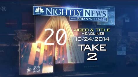 Nbc Nightly News Countdown And Open 2014 Youtube