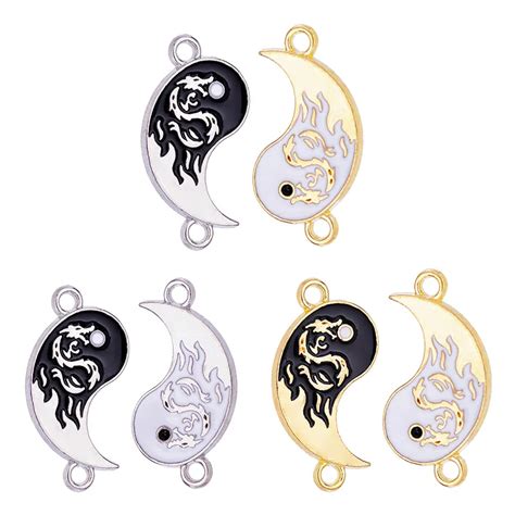 Breloque En Alliage Maill Pour Bijoux Totem Dragon Totem Yin