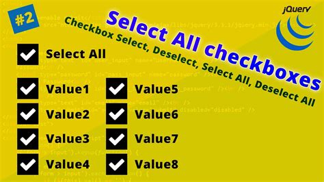 How To Implement Select All Check Box In Html Select All Checkboxs