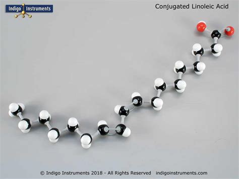 Conjugated Linoleic Omega 6 Trans Fatty Acid Chemical Structure Model