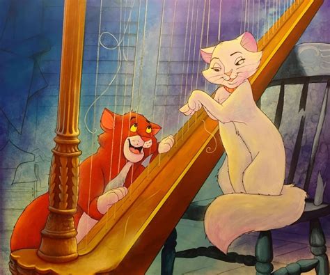 The Aristocats The Cats Meow Thomas Omalley And Duchess Lithograph By