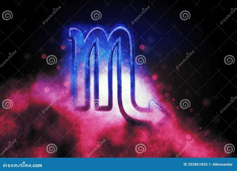 Scorpio Zodiac Sign Abstract Night Sky Background Stock Photography