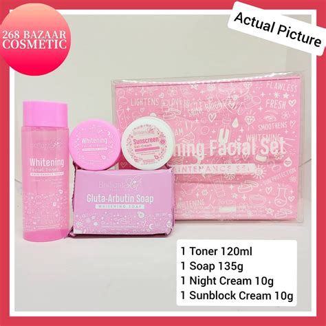 Original Brilliant Skin Essential Whitening Facial Set New 120ml Toner