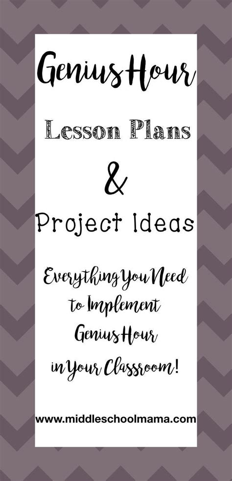 Genius Hour Lesson Plans And Project Ideas Genius Hour