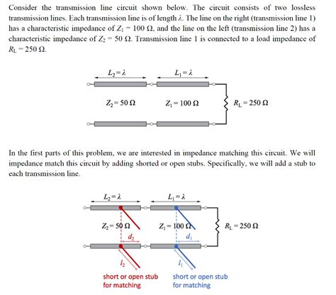 Solved Consider The Transmission Line Circuit Shown Below Chegg