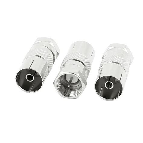 Uxcell 3 Pcs Pal Female To F Male Tv Rf Antenna Catv Fm Coaxial Adapter Connectorpal Antenna