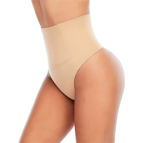 Lilvigor Seamless Thong Shapewear For Women High Waisted Tummy Control