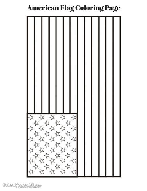 American Flag Coloring Page Free Printable