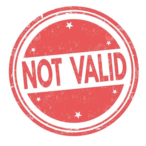 Not Valid Sign Or Stamp Rubber Miscellaneous Imprint Vector, Rubber ...