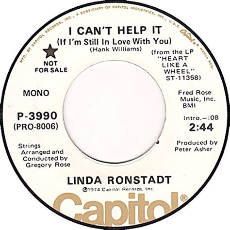 Linda Ronstadt I Can T Help It If I M Still In Love With You Mono