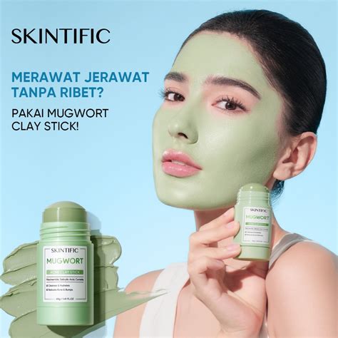 Jual SKINTIFIC Mugwort Clay Stick Cleansing Clay Mask 40g Anti Pores