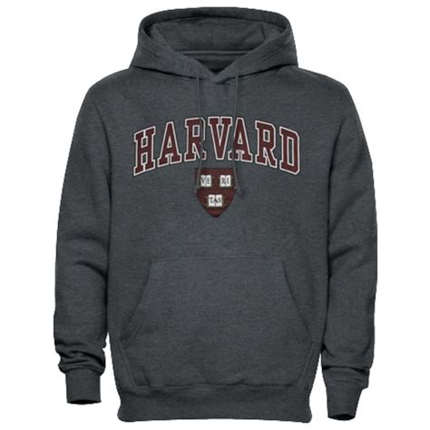 Harvard Crimson Dark Gray Arch Over Logo Hoodie