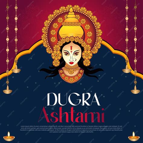 Premium Vector | Maa durga ashtami