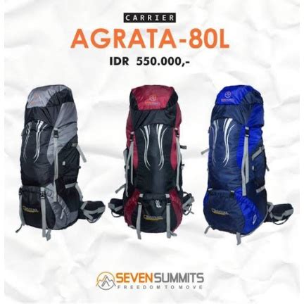 Jual TAS GUNUNG CARRIER SEVEN SUMMITS AGRATA 80 LITER Shopee Indonesia