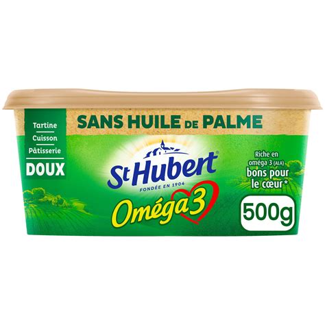 Margarine Doux Sans Huile de Palme 100 Végétal Oméga 3 ST HUBERT la