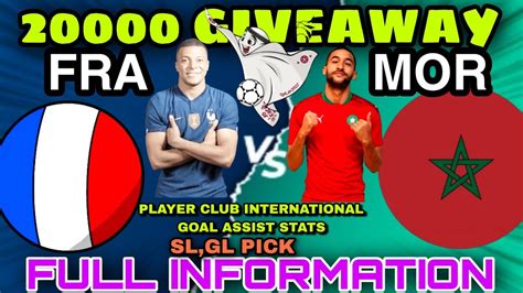 FRA Vs MOR Football Match Dream11 Team FRANCE Vs MOROCCO Match