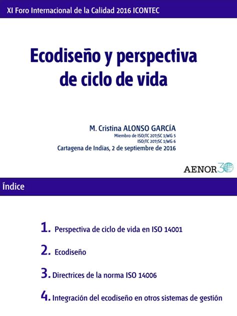 Ecodiseño Y Perspectiva De Ciclo De Vida Pdf