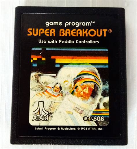 Vintage Atari 2600 Game Super Breakout Atari 1988 Atari Game Atari