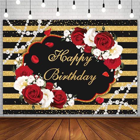 Amazon Aibiin X Ft Red Rose Birthday Backdrop For Woman Girl Red