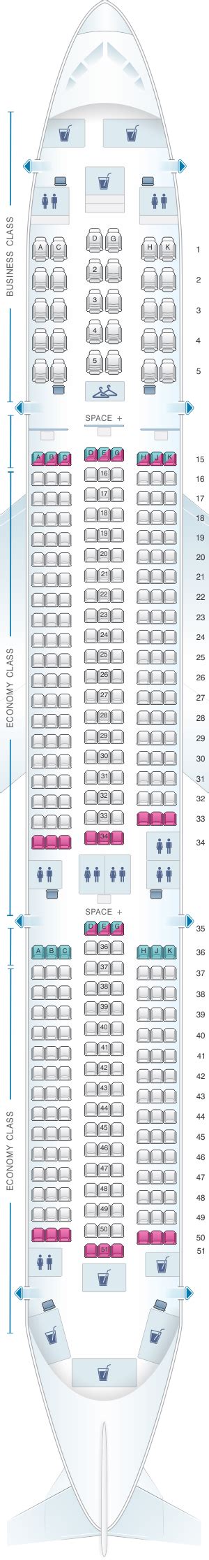 Airbus A350 Seat Map