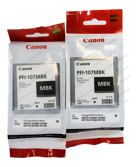 Kit X Canon Pfi Mbk Cartucho Original Ipf Compasso