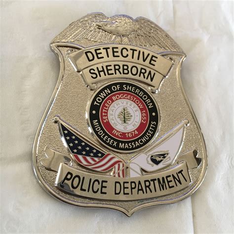 Collectors Badges Auctions SHERBORN MASSACHUSETTS POLICE DETECTIVE