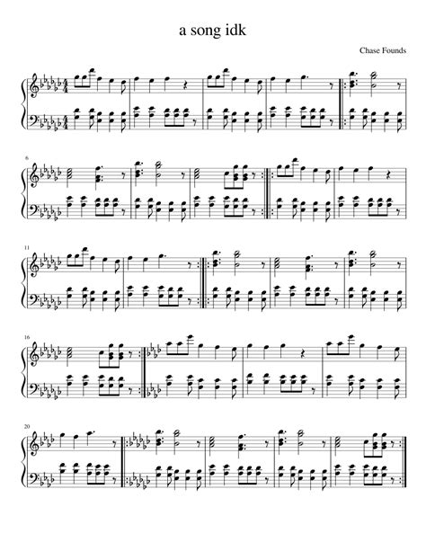 Some Song In G♭ Major Sheet Music For Piano Solo