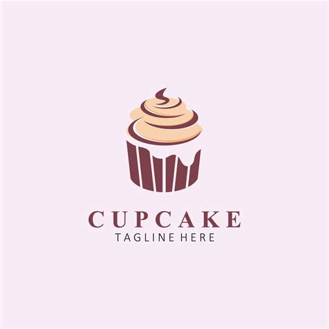 Cupcake Vector Logo Template. Logo for Cake Shop, Sticker, Label, etc ...