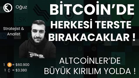 Bitcoin de Herkesi Terste Bıracaklar Altcoinlerde Büyük Kırılım