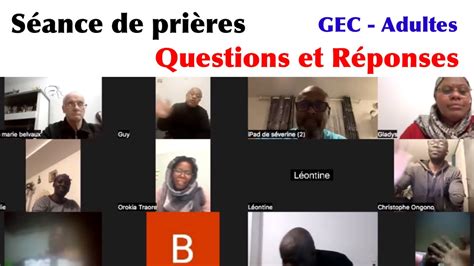 Fr Armando et le GEC Séance de prières Questions et Réponses GEC