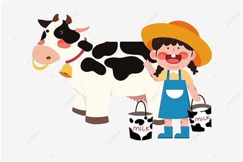 Child Cow Clipart Transparent Background Child Character Girl Cow