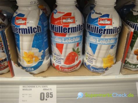 Müller Müllermilch Leichte Erdbeere 0 1 Fett Preis Angebote