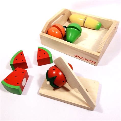 Jual Wooden Toy Cutting Fruits Mainan Kayu Memotong Buah Shopee