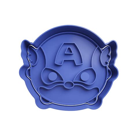 Captain America Tsum Tsum Cookie Cutter Stl Cookie Cutter Stl Store Design Optimized For 3d