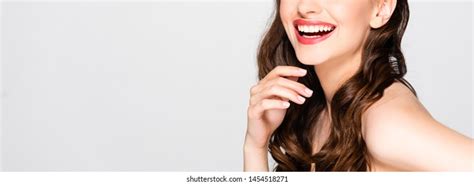 Cropped View Beautiful Nude Brunette Woman Stock Photo Shutterstock