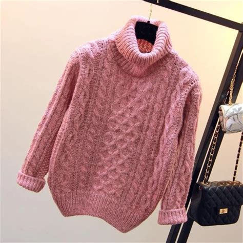 2018 Autumn And Winter Pullovers Korean Fashion Twist Turtleneck Women