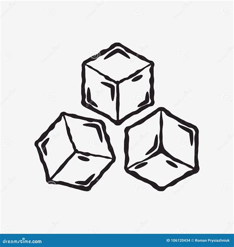 Ice Cube Icon Frozen Water Vector Stock Vector Illustration Of